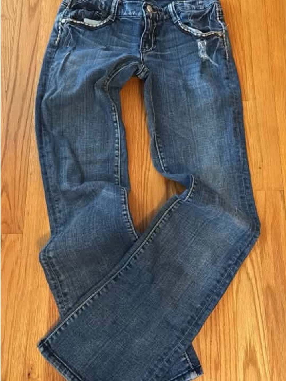 Seven7 Women's Dark Blue Bootcut Jeans